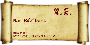 Man Róbert névjegykártya