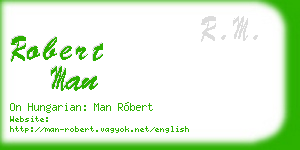 robert man business card